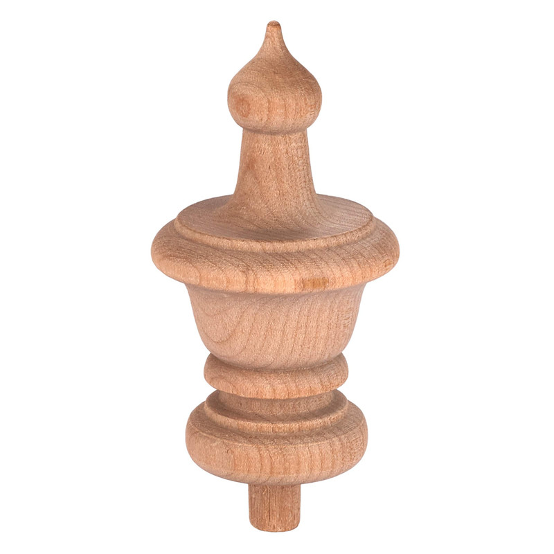 Finial with Tenon - Height:3-1/2" - Max Diameter:1-11/16" - Pieces:1-Piece